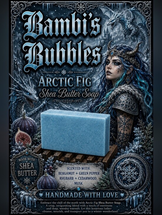 Hand Crafted Other - New! Bambi's Bubbles Arctic Fig Shea Butter Soap